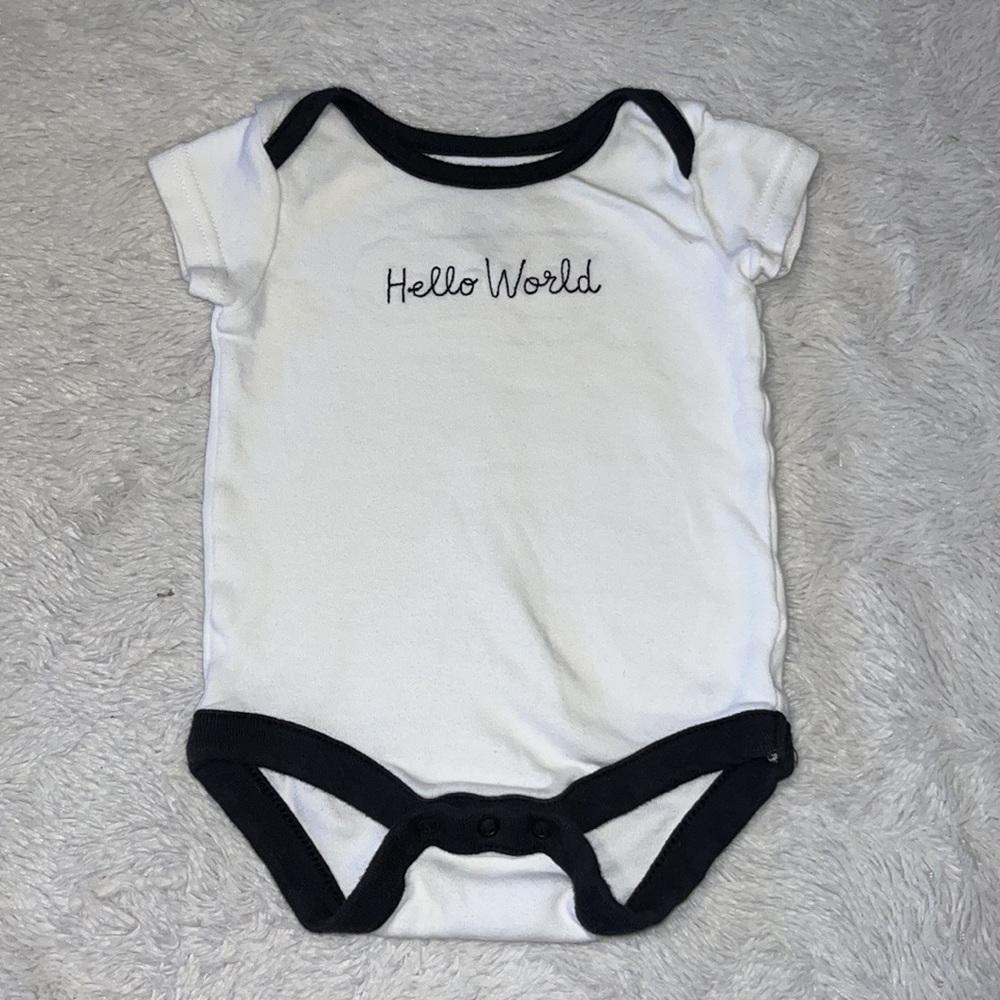 (3 for $10) George hello world bodysuit